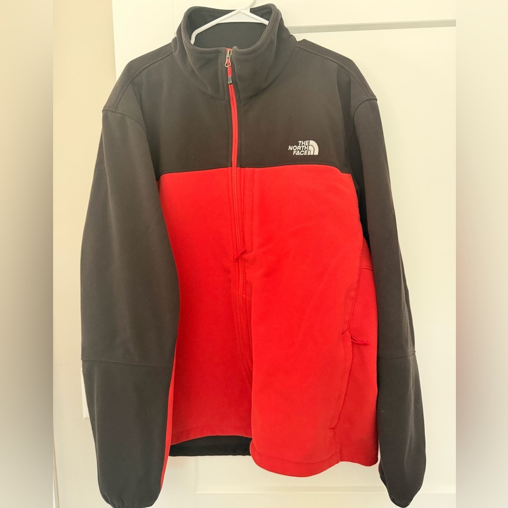 The North Face Black & Red Two-Tone Fleece Jacket